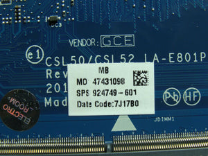 HP 15.6" 15-bs013dx Genuine Intel i3-7100U Motherboard 924749-601